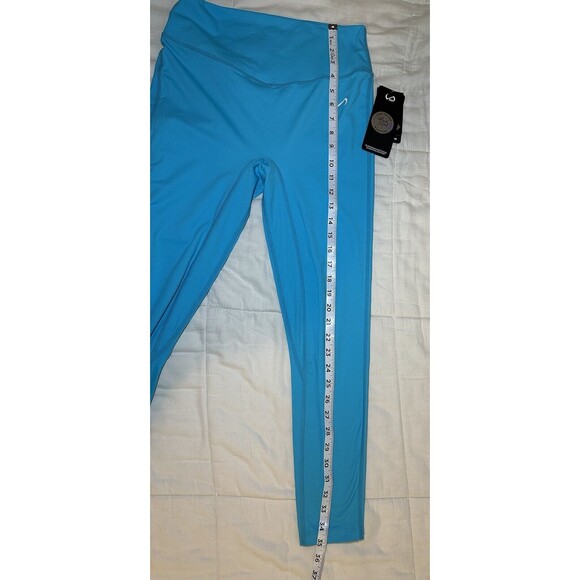TLF Tempo Glo High Waisted Workout‎ Leggings Bright Blue Women's LARGE NWT - Picture 9 of 13